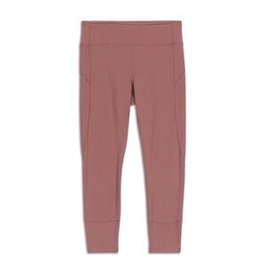 Lululemon Womens In Movement Legging Size 14 Mauve Pink Spanish Oak